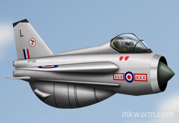 Cartoon English Electric Lightning