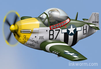 Cartoon P51 Mustang